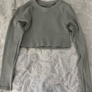 Aerie Offline Cropped Long-sleeve Workout Top